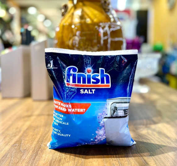 Muối Rửa Chén Bát Finish Salt 1kg - Muối chống cặn vôi cho máy rửa bát Finish