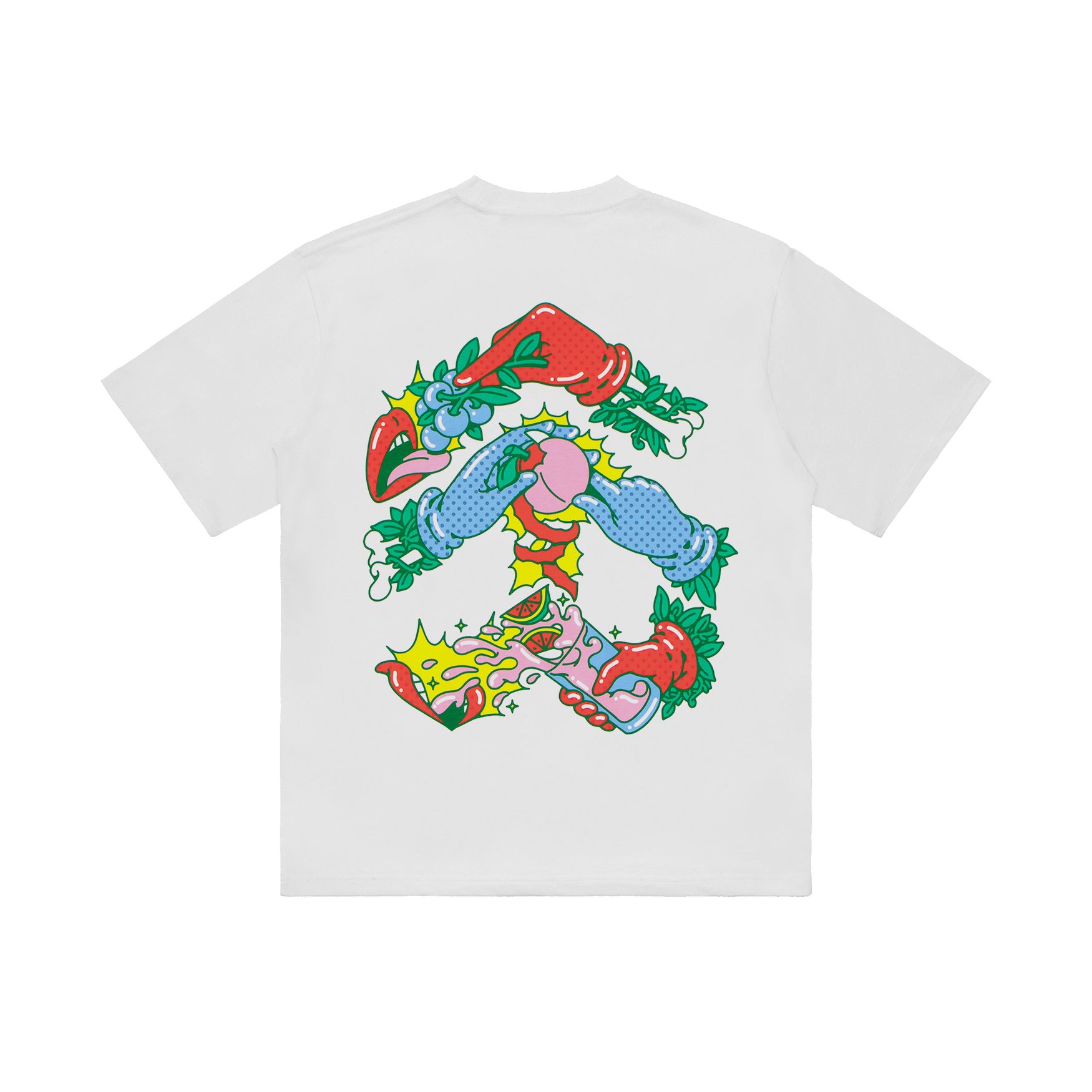 5theway® /fruit & juice/ new tee™ in white aka áo thun trắng tay ngắn