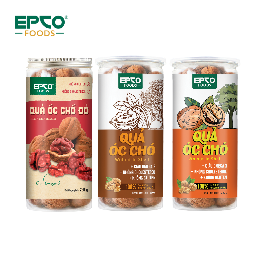 Hạt óc chó epco foods xuất xứ úc và mỹ giàu omega 3 không gluten không cholesterol