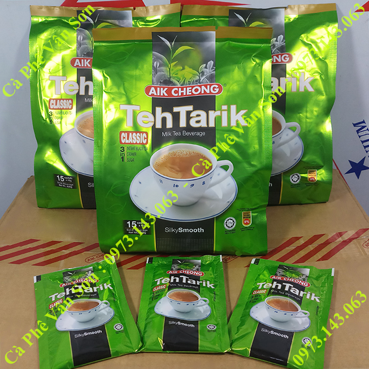 Combo 03 bịch Trà sữa vị truyền thống Teh Tarik Classic 600g (15 gói 40g) Aik Cheong