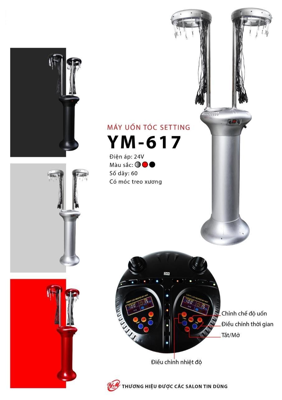[HCM][Trả góp 0%]Máy uốn tóc setting 60 dây YM-617 Có dây móc xương
