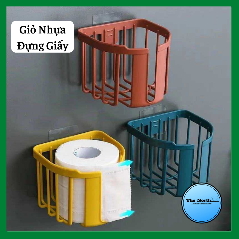 Giỏ đựng giấy vệ sinh - giỏ treo tường đựng khăn giấy phòng tắm