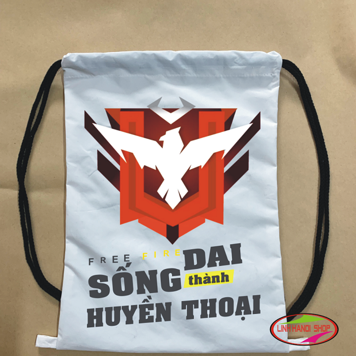 Túi dây rút Free Fire chất liệu vải dù in hình  Rank huyền thoại đậm chất Games thủ