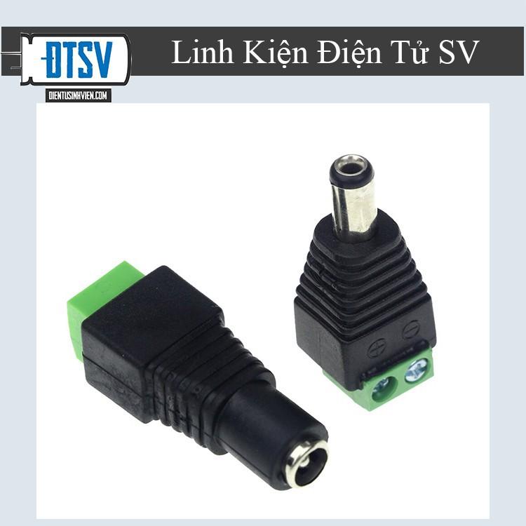 Cặp jack dc nguồn 5.5x 2.1mm - đực+ cái