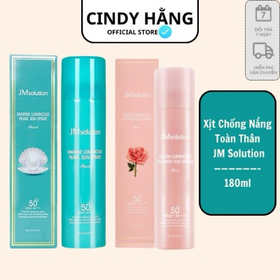 Xịt Chống Nắng JM Solution Luminous Sun Spray 180ml Xịt chống nắng body nâng tone
