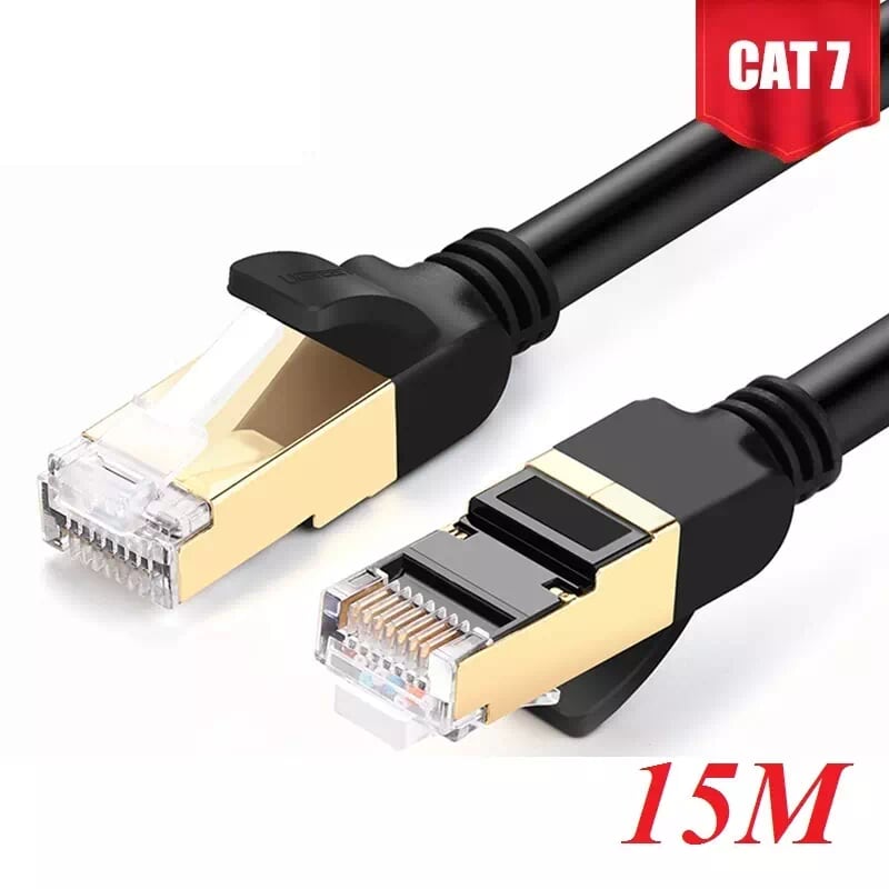Ugreen 11274 15m màu đen cáp mạng lan cat7 stp chống nhiễu nw107