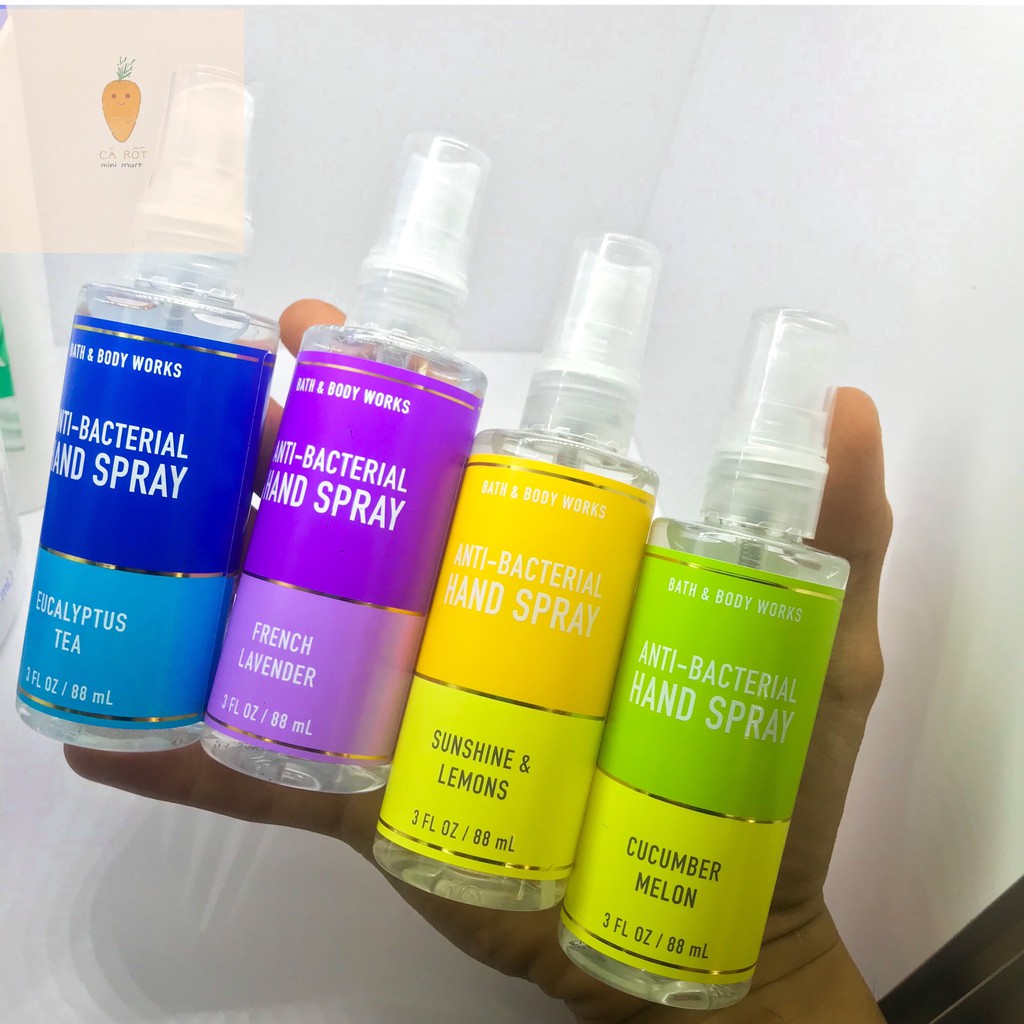 Xịt rửa tay khô khử khuẩn👏bath & body works 88ml 100% usa