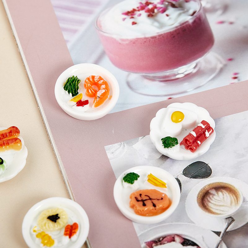 Mô hình ly nước và đồ ăn mini trang trí nhà bếp nhà búp bê xinh xắn   MixASale