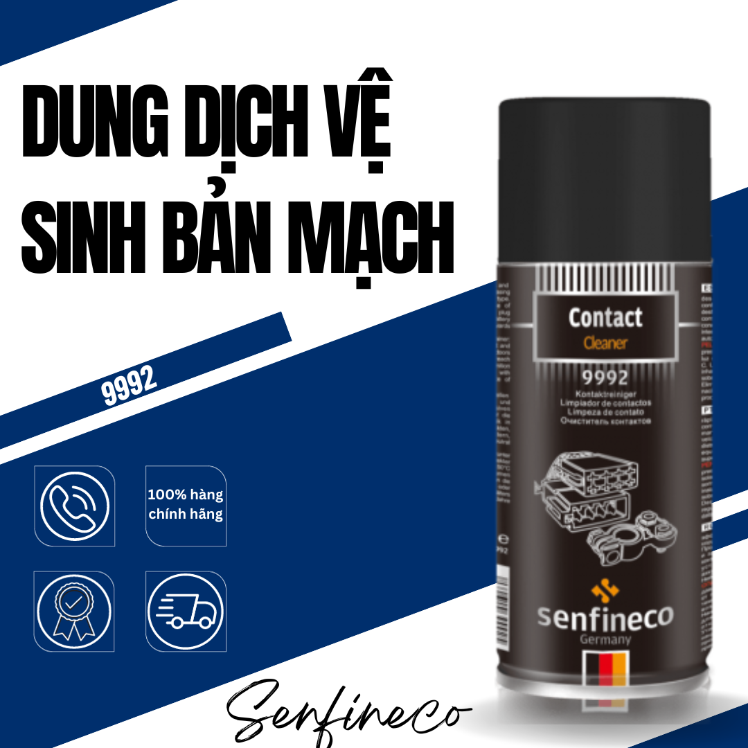 Chai xịt dung dịch vệ sinh bảng mạch điện tử Contact Cleaner Senfineco 9992 450ml