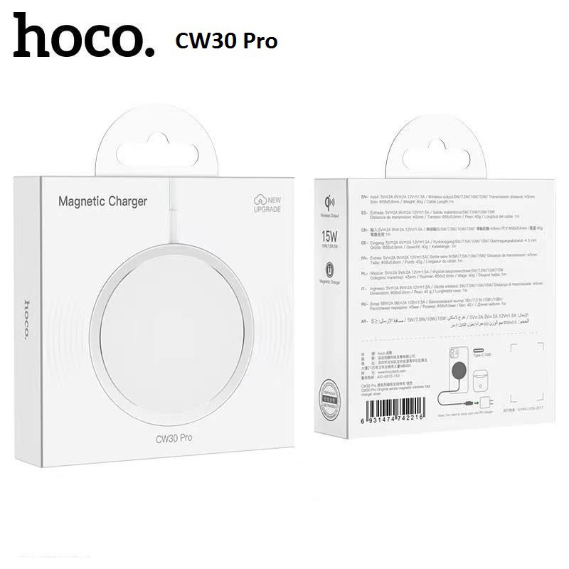 Dock sạc nhanh không dây 15w magsafe hoco cw30 pro