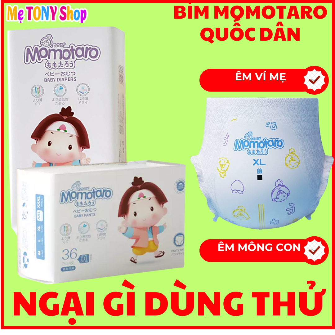   Dùng Thử Là Mê 1 Miếng Tả Bỉm MOMOTARO Xuất Nhật Đủ Size Cam Kết Chính Hãng  