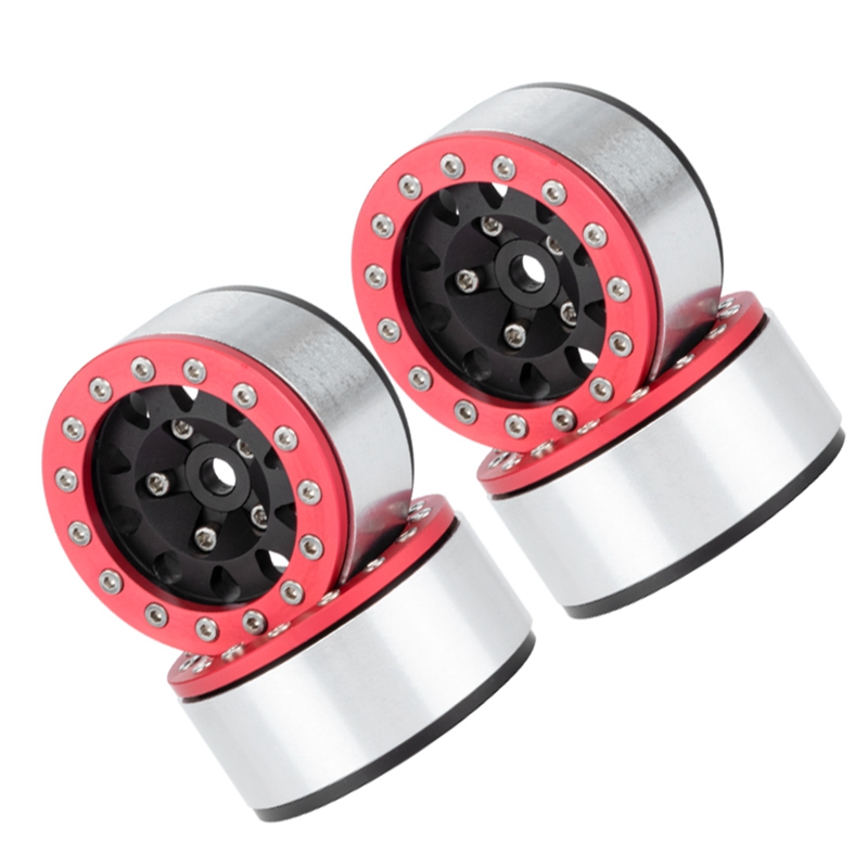 4PCS 1.55 Metal Beadlock Wheel Rim Hub for 1 10 RC Crawler Car Axial Yeti