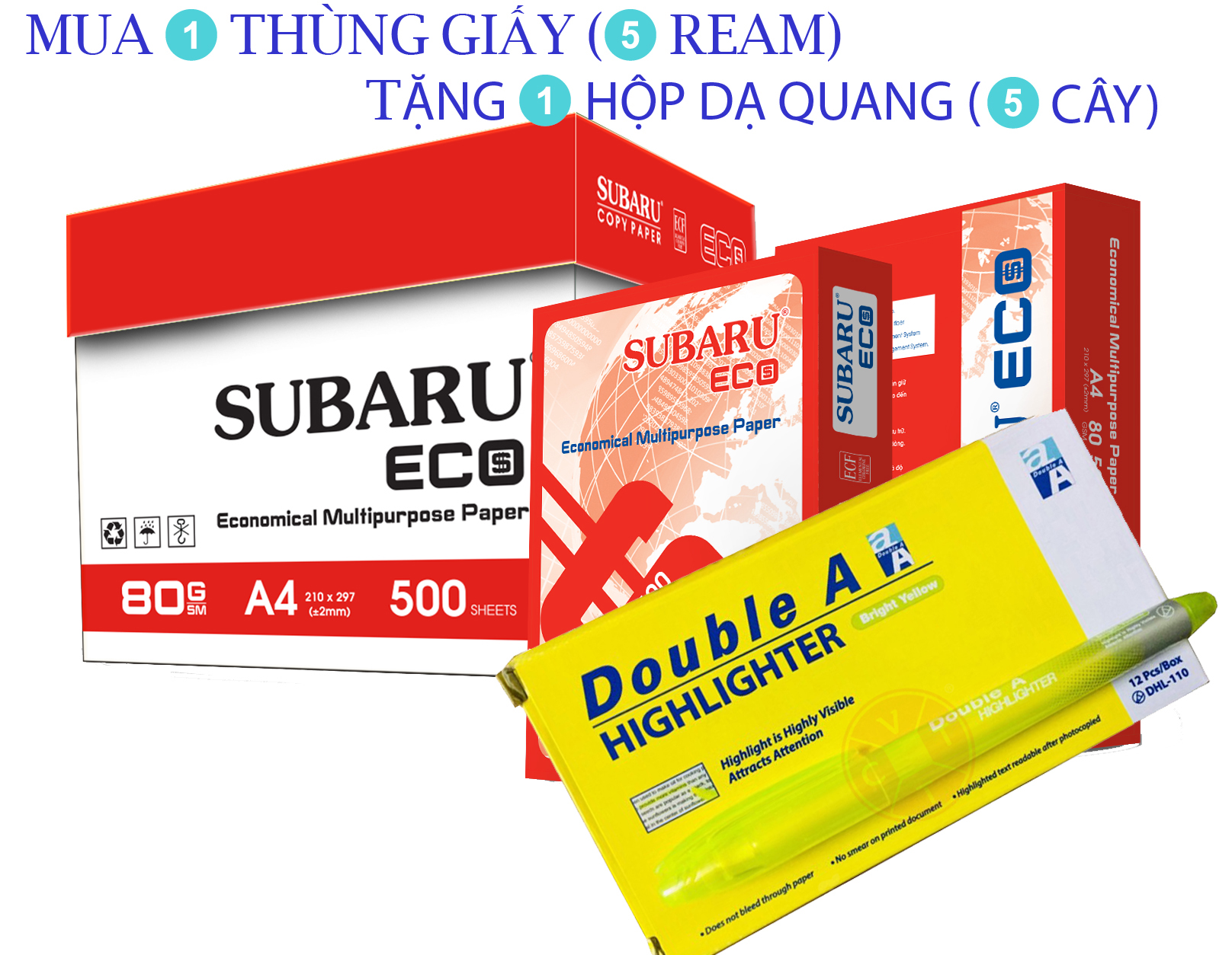 Mua 5r tặng 1 hộp. giấy photo a4 rẻ, giấy photo subaru eco định lượng 80, giấy in a4. giấy in a4 rẻ, giấy in văn phòng, giấy photo văn phòng.