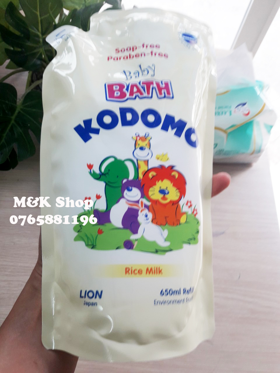 Sữa tắm sữa gạo Kodomo trẻ em túi 650ml