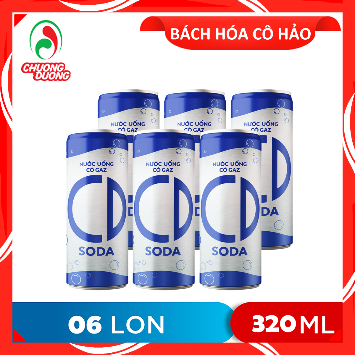 COMBO 6 LON NƯỚC SODA CHƯƠNG DƯƠNG 320ML
