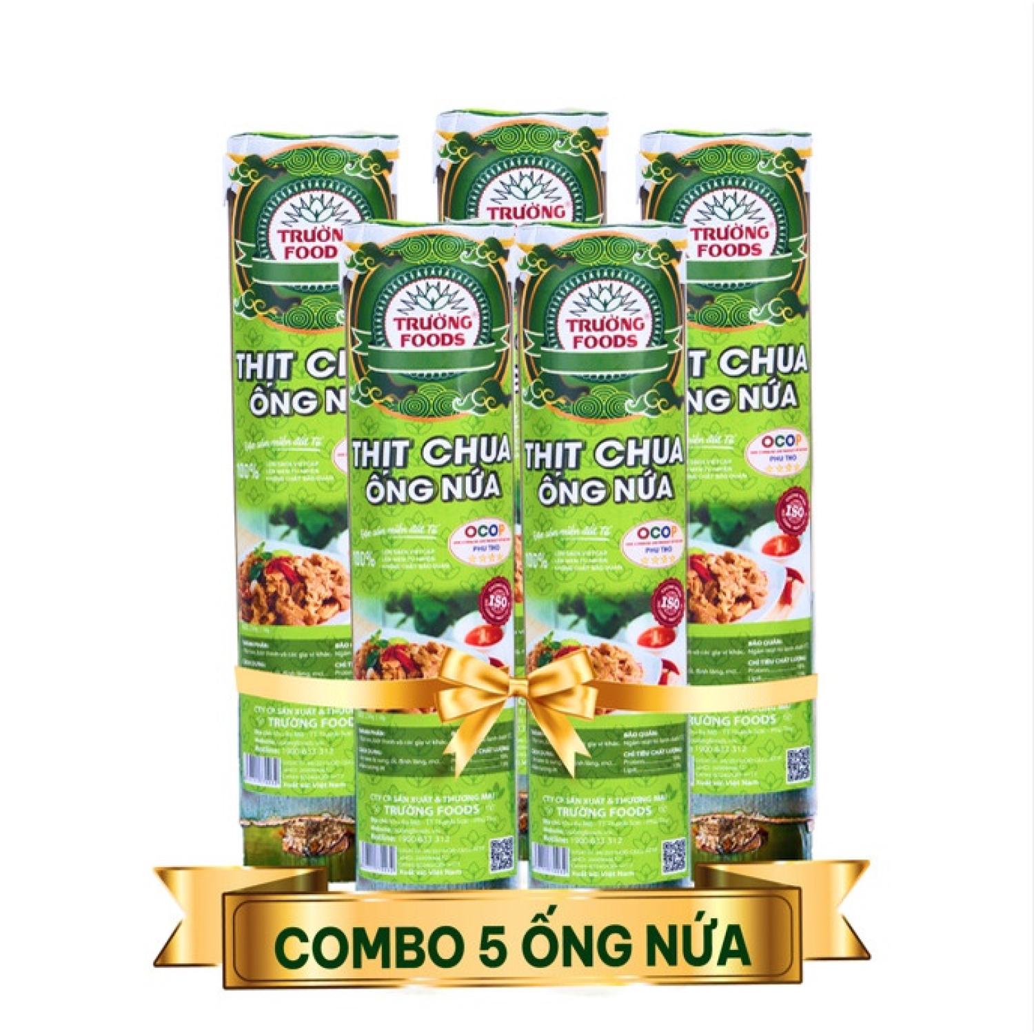 Combo 5 Thịt Chua Ống Nứa Truyền Thống Trường Foods 220g