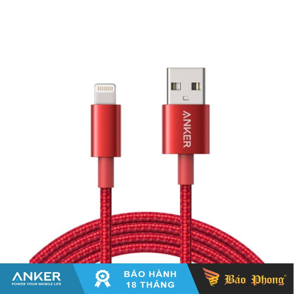 Cáp sạc iphone / ipad anker a8152 / a8153 usb to lightning dài 0.9m / 1.8m