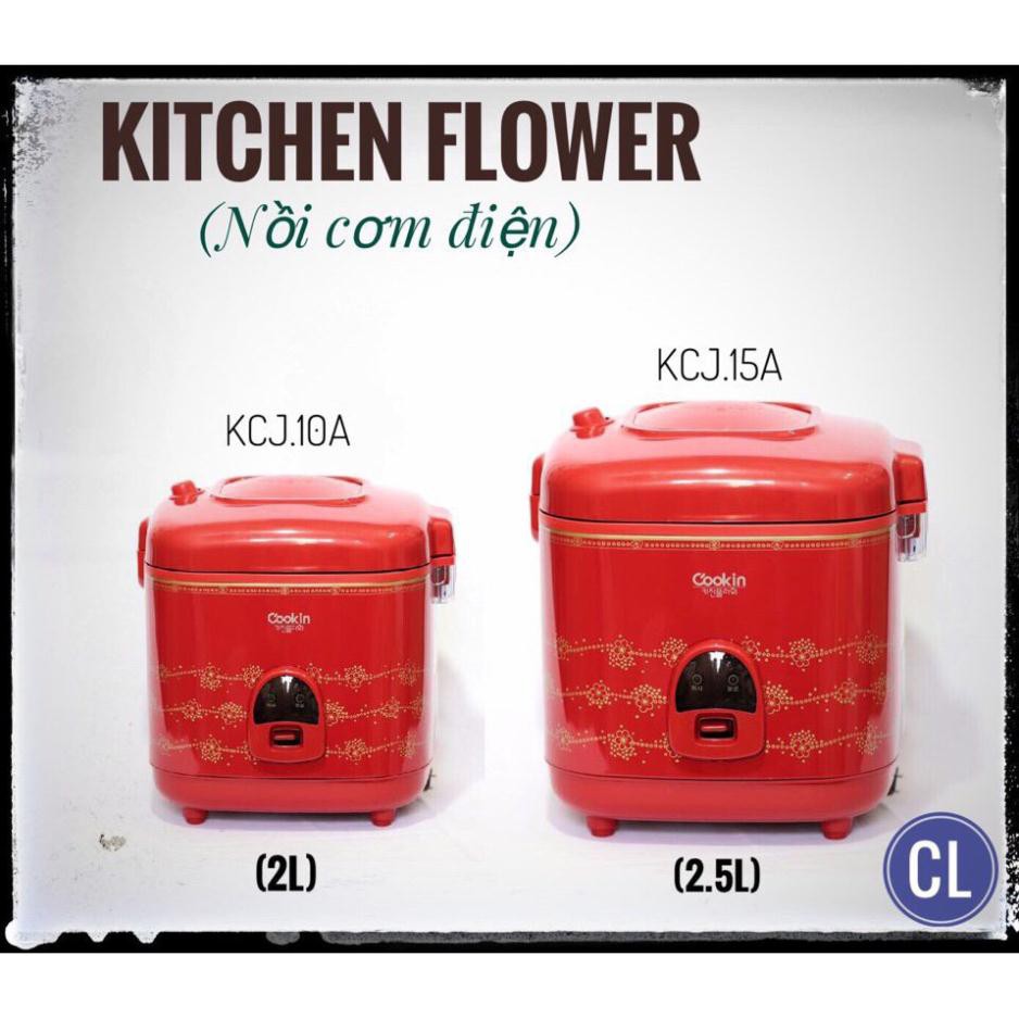 Hàng chính hãng - nồi cơm điện hàn quốc kitchen flower kcj-15a (2.5 lít