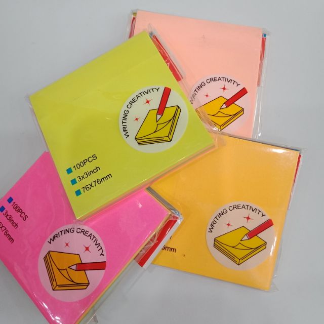 [HCM]Giấy Note Dạ Quang 3x2 3x3 3x4 3x5 4x6