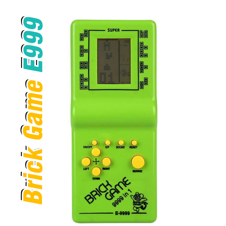 Máy chơi game cầm tay E 999 bằng nhựa sử dụng pin AA Brick Game