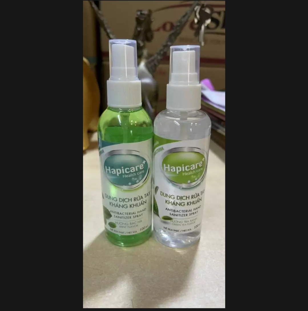 Xả hàng Chỉ 2k/ chai. DUNG DỊCH RỬA TAY SẠCH KHUẨN HAPICARE CHAI 100ML