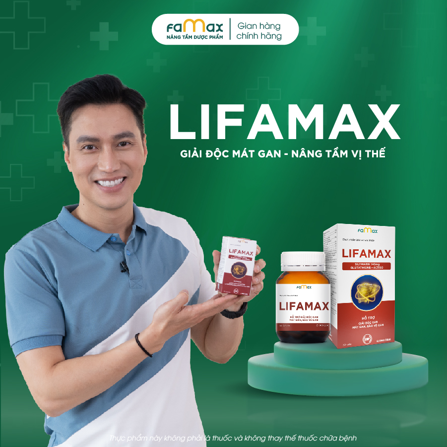 Hộp 30 viên thải độc gan lifamax giúp giải độc gan, mát gan, bổ gan, phục hồi chức năng gan