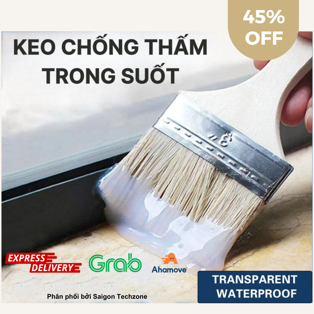 Sơn Chống Thấm Trong Suốt, Keo Chống Thấm Máng Xối, Nhà Vệ Sinh, Gạch Men, Nền Gỗ... Gốc Acrylic Biến Tính Với Silicone