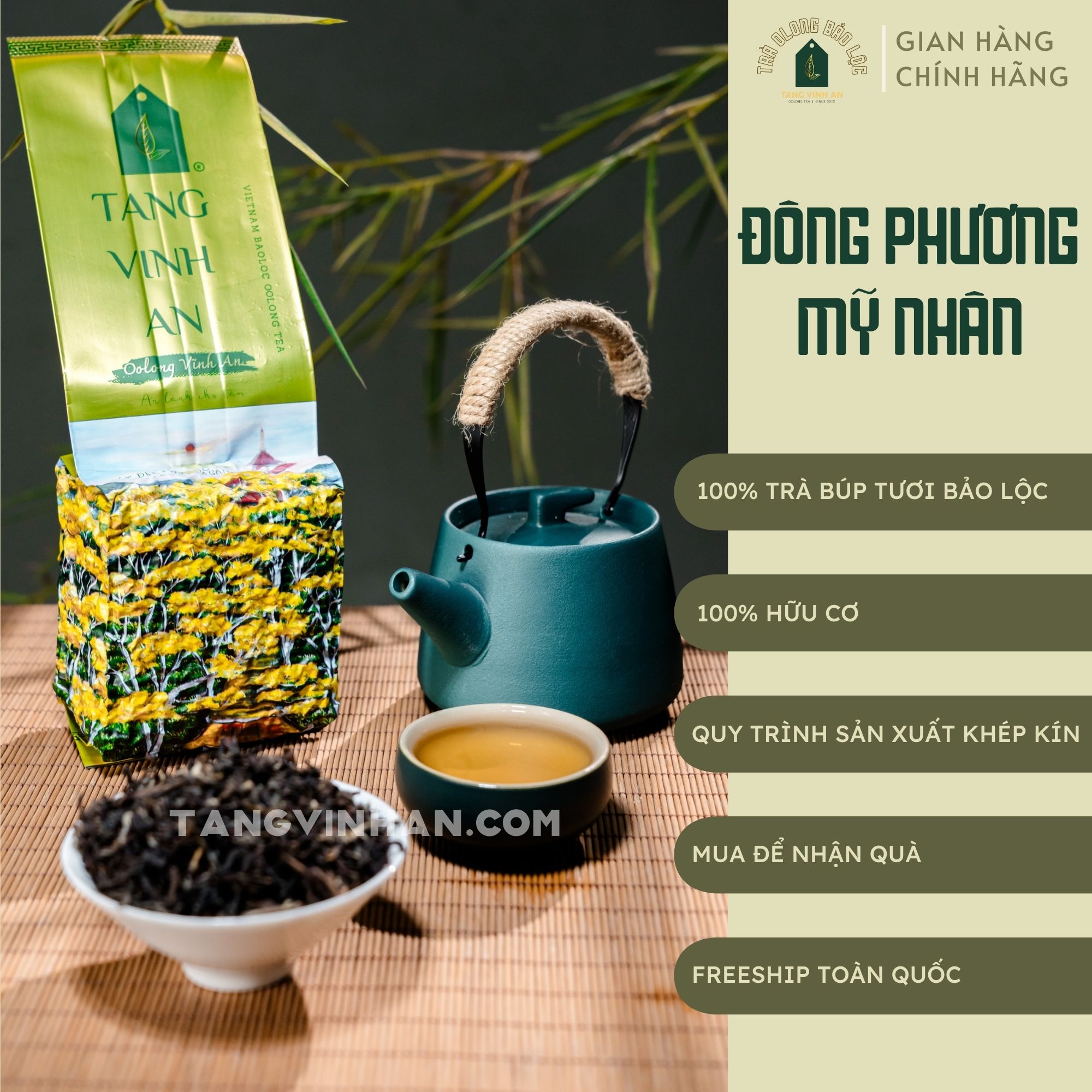 Trà Đông Phương Mỹ Nhân nhập khẩu ( gói100gr)  - Trà Bảo Lộc