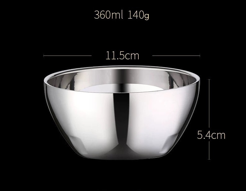 Bát inox 316 giữ nhiệt cách nhiệt chống va đập đường kính 11.5cm (x5.4cm) SSGP