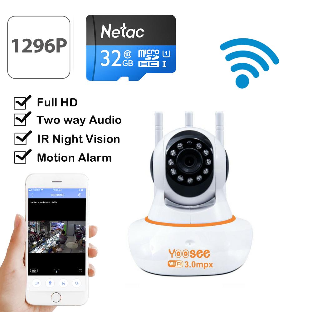Camera ip yoosee 3 râu 3.0m fullhd phiên bản nâng cấp 2020+ thẻ nhớ 32gb