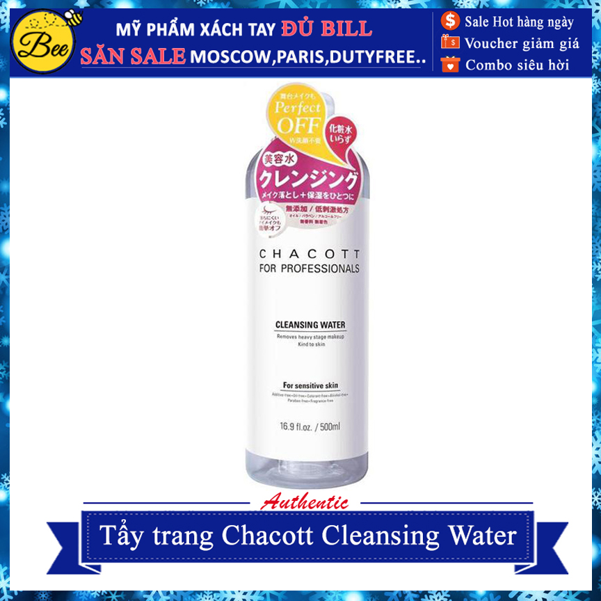 Tẩy trang chacott cleansing water 500ml