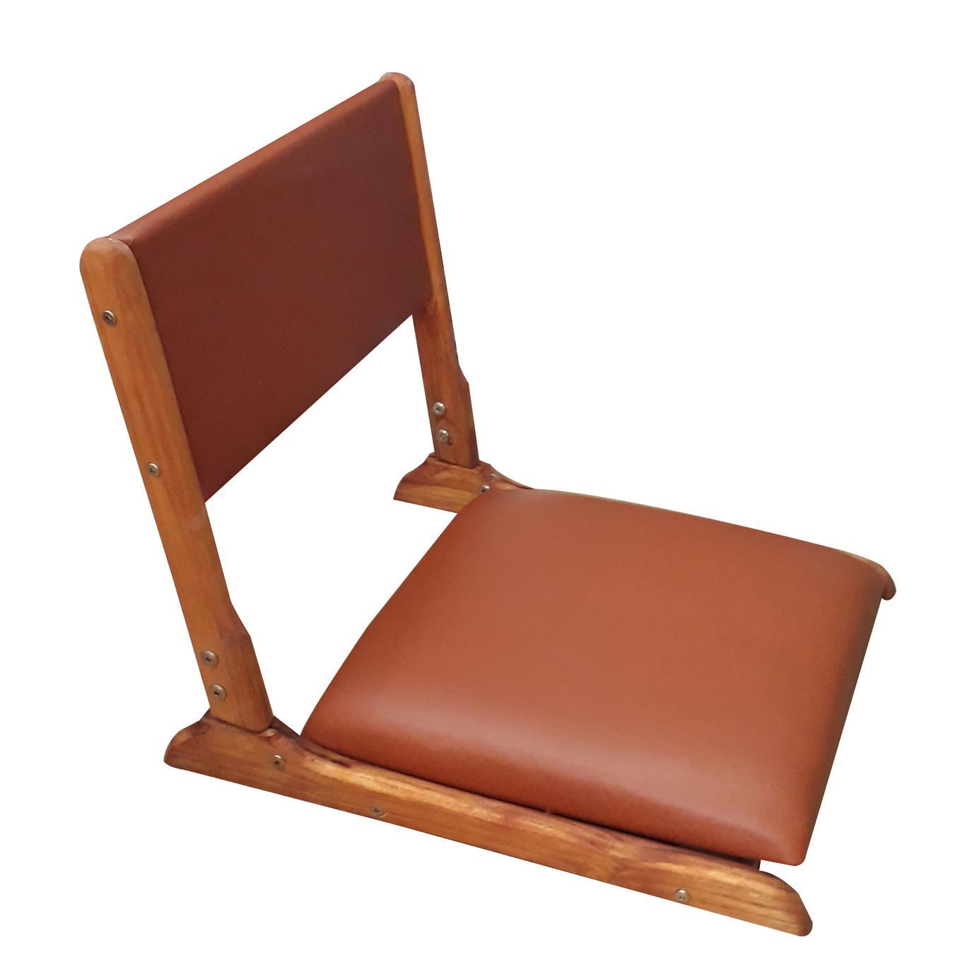 Ghế ngồi bệt kiểu nhật xếp gọn loại 1 gỗ đỏ