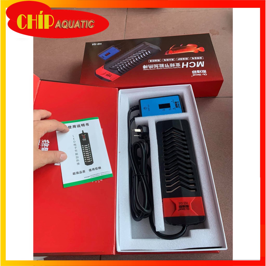 Sưởi chống bỏng MCH HZ-Q5 inox bọc nhựa cho bể cá có bảng điều khiển ngoài cao cấp