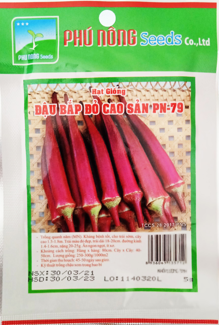 [HCM] Hạt Giống Đậu Bắp Đỏ Cao Sản Phú Nông -Gói 5gram