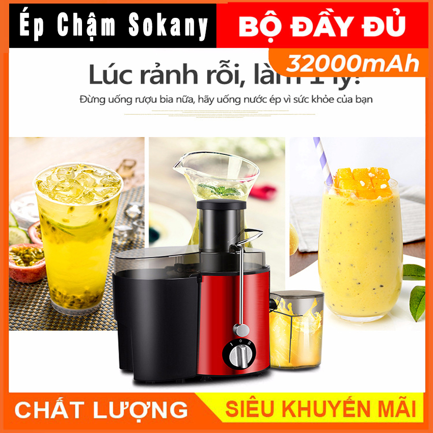 Máy ép chậm.máy ép nguyên quả công suất lớn.máy hoa quả chậm sokany sk-4000, máy ép hoa quả đa năng , máy ép nước hoa quả tại nhà đa năng , tiện dụng , bảo hành 12 tháng