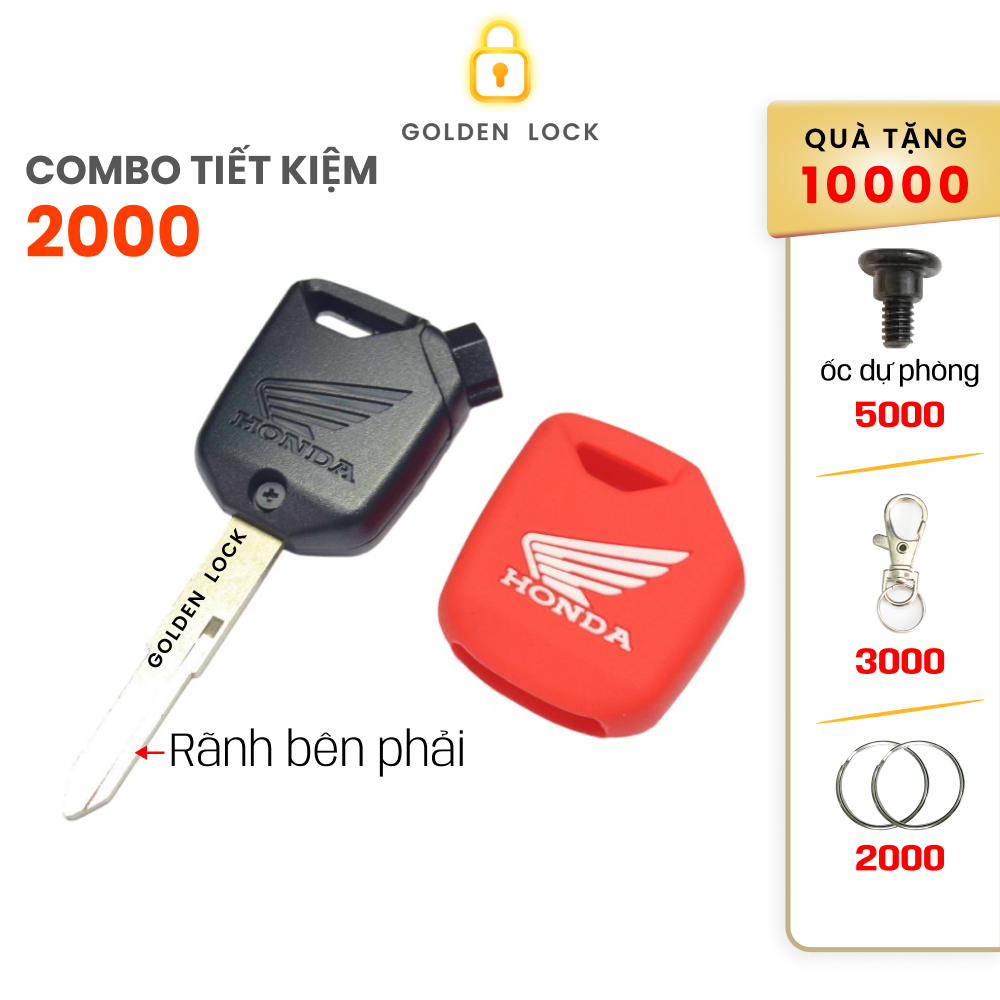 Vỏ remote phôi chìa khóa xe AirBlade SH việt + Vỏ bảo vệ