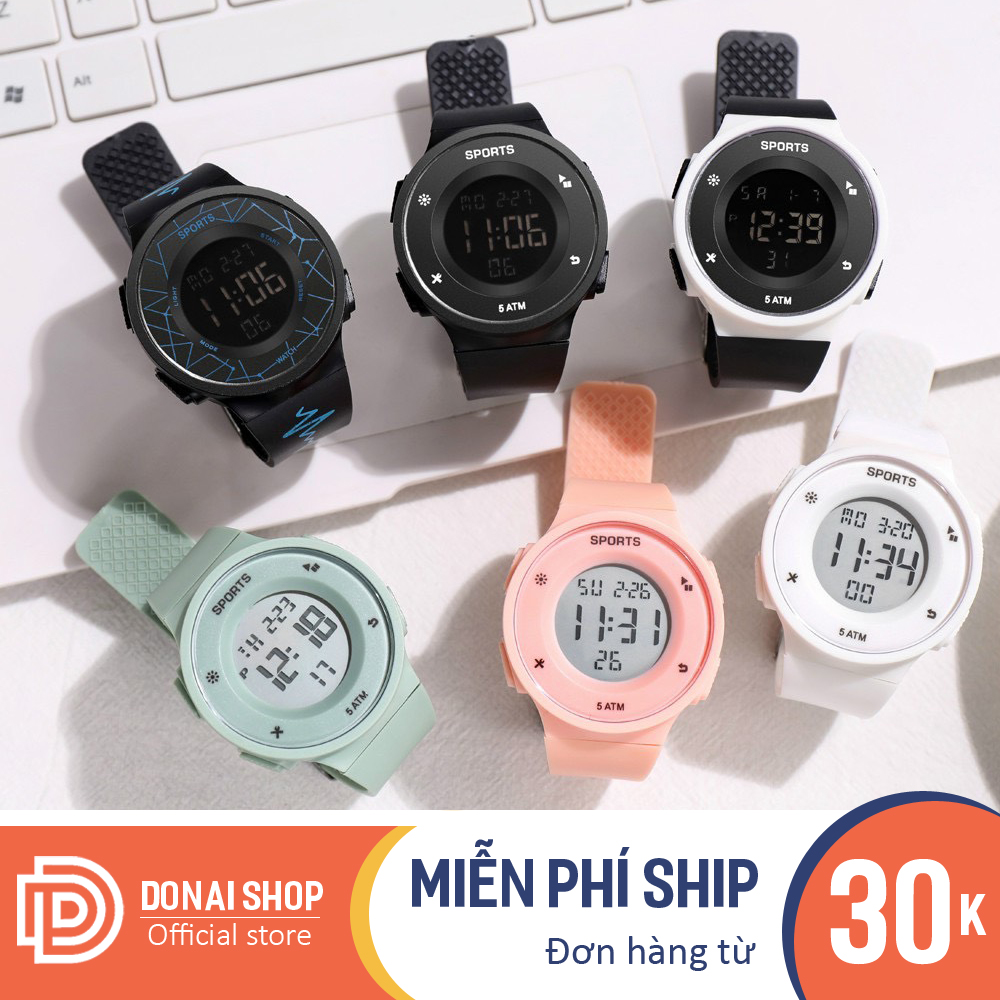 Đồng hồ thể thao nam nữ, Đồng hồ điện tử , Đồng hồ cặp đôi, dây silicon mềm siêu bền, kiểu dáng cực đẹp S169.DONAI