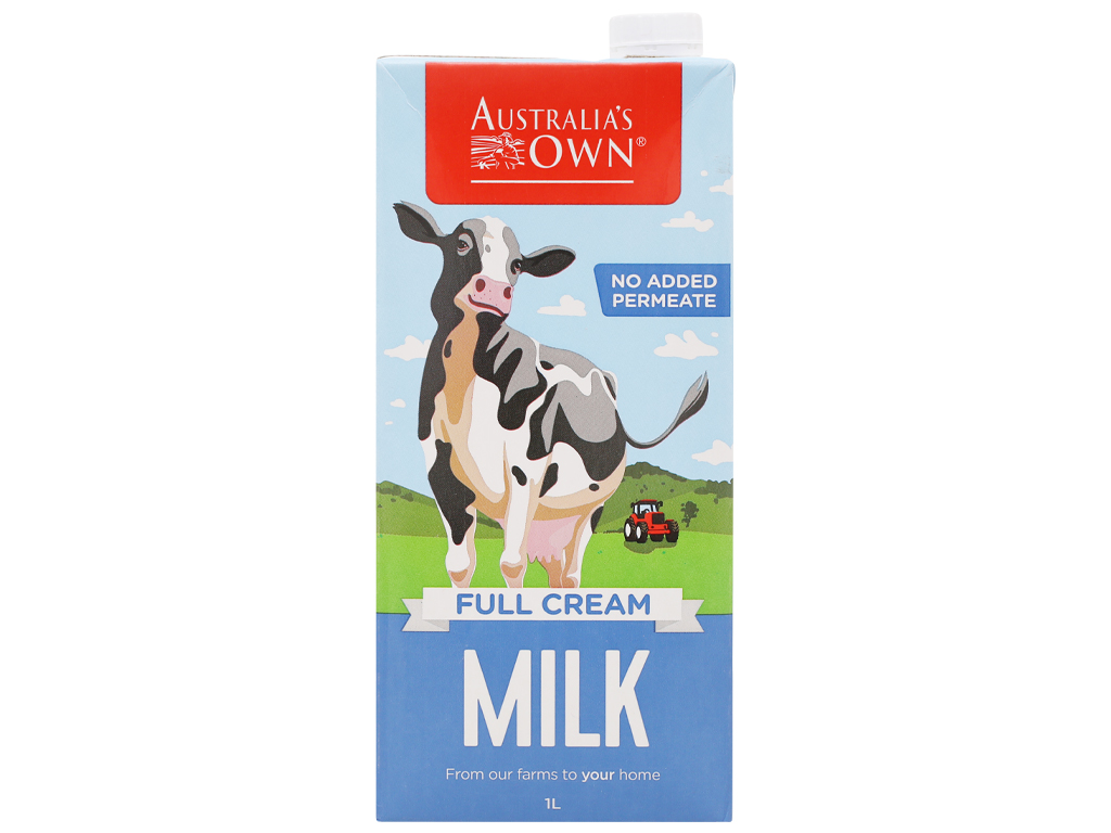[date 05.2022] sữa tươi australia s own milk hộp 1 lít 1