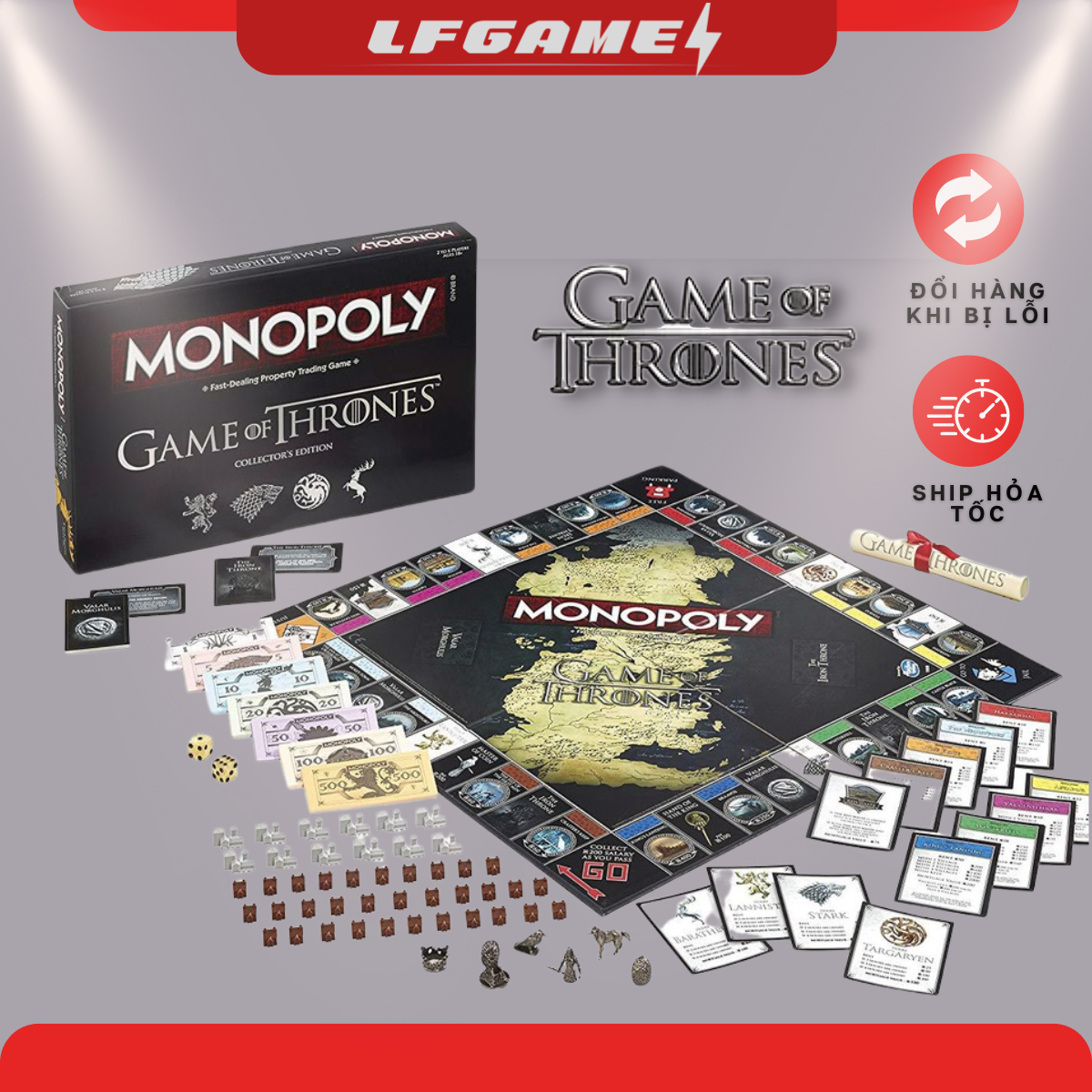 Cờ Tỷ Phú Monopoly Game Of Thrones Collector's Edition