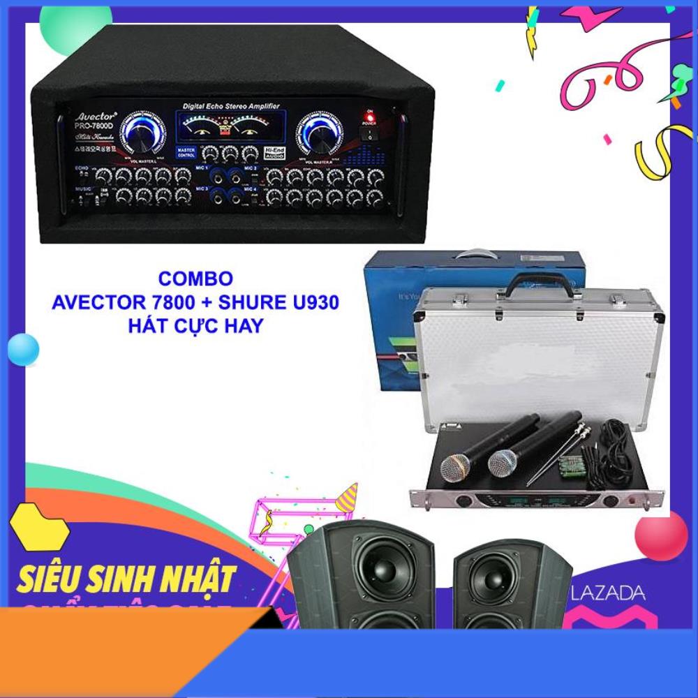 Ampli avector 7800 amply sân khấu amply karaoke nghe nhạc hội thảo công suất lớn 2400w amply karaoke hay nhất amply nghe nhạc kèm micro shu930