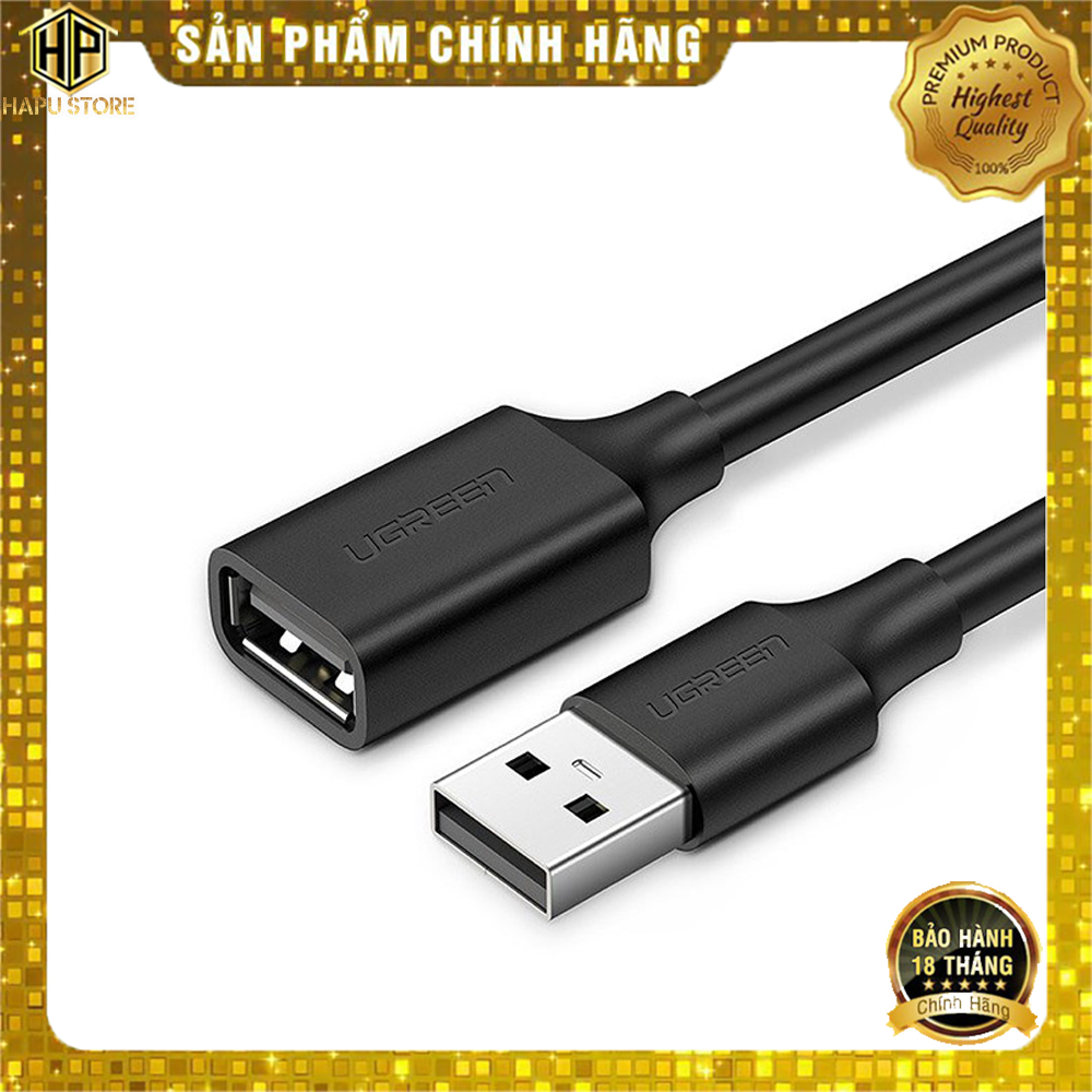 Ugreen 10313 - cáp usb 2.0 nối dài 0,5m cao cấp - hapustore