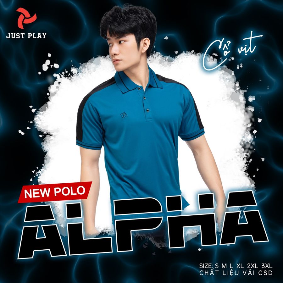 Áo thời trang nam, áo polo nam có cổ tay ngắn JP Justplay Anpha - Dungcusport