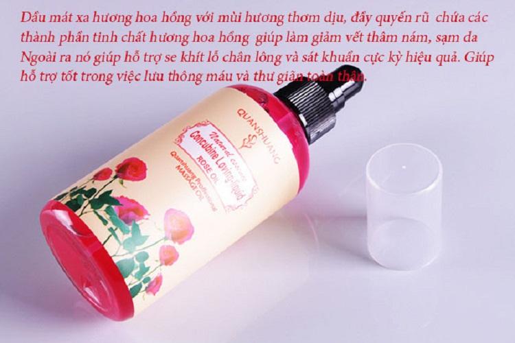 [HCM]Dầu massage hương thơm thiên nhiên quyến rũ 200ml - Hương Tulip - Hoa hồng - Trà Xanh