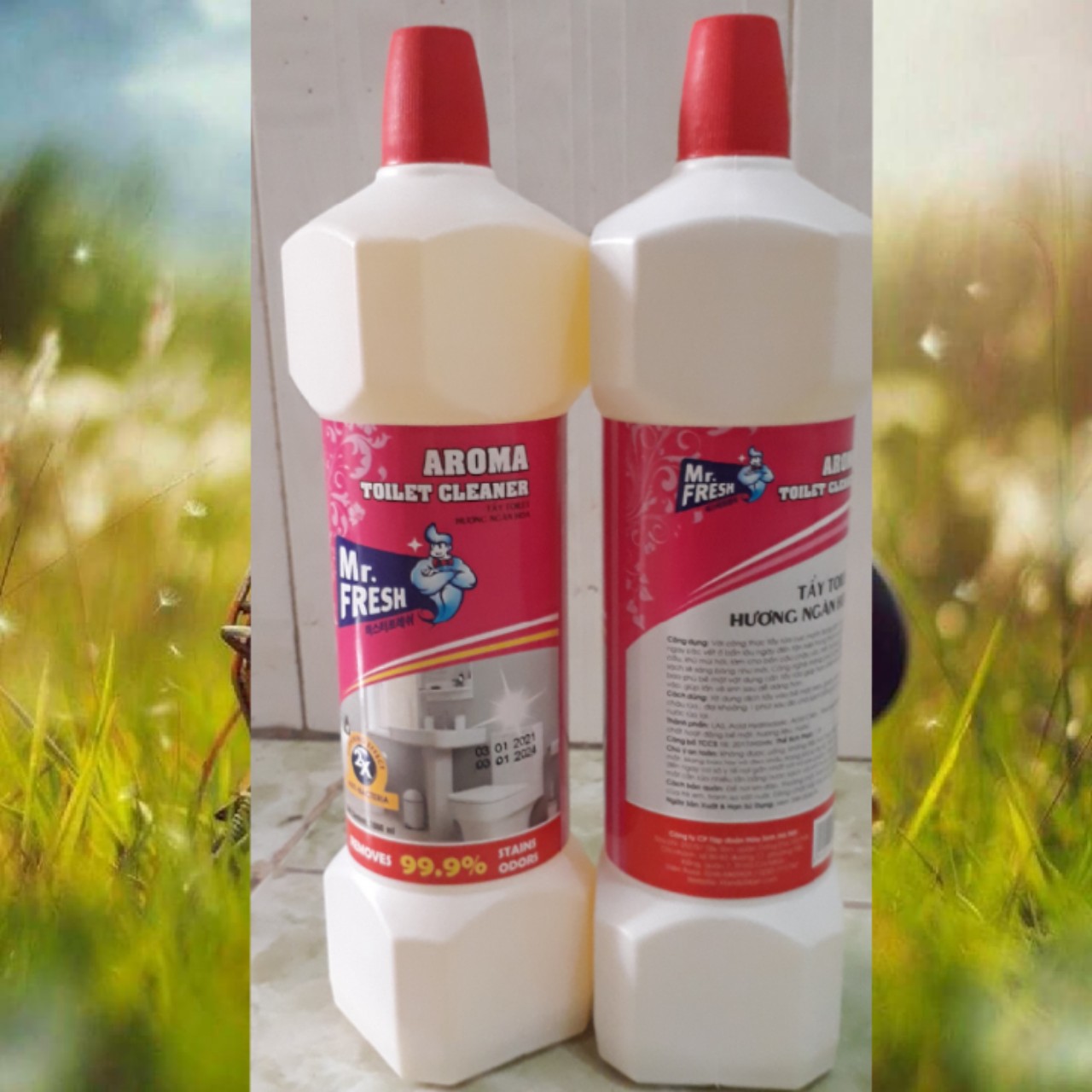 ComBo 2 chai Tẩy toilet Mr.Fresh 1L Hàn Quốc siêu sạch an toàn