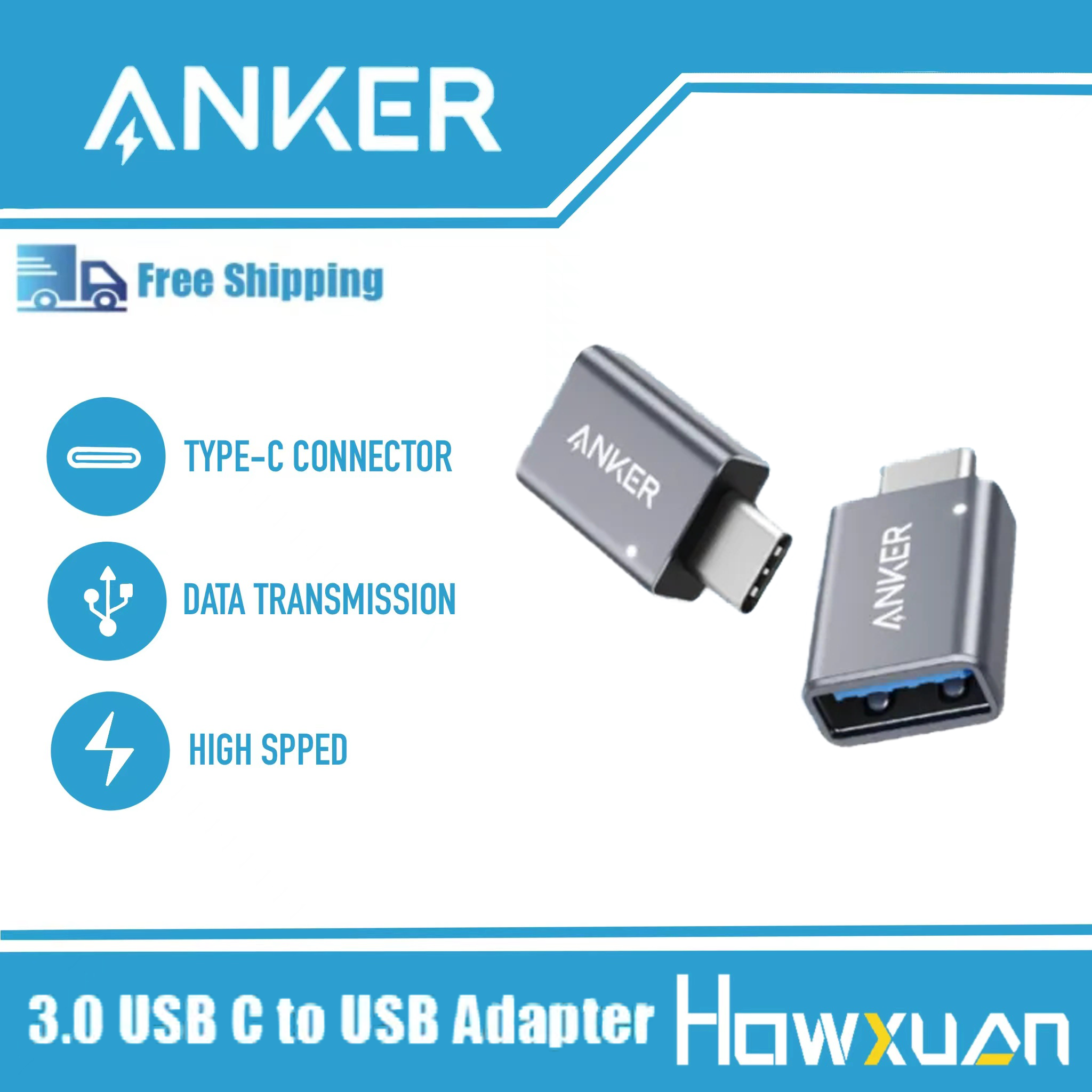 Anker USB C to USB Adapter USB C AdapterHigh-Speed Data Transfer, USB