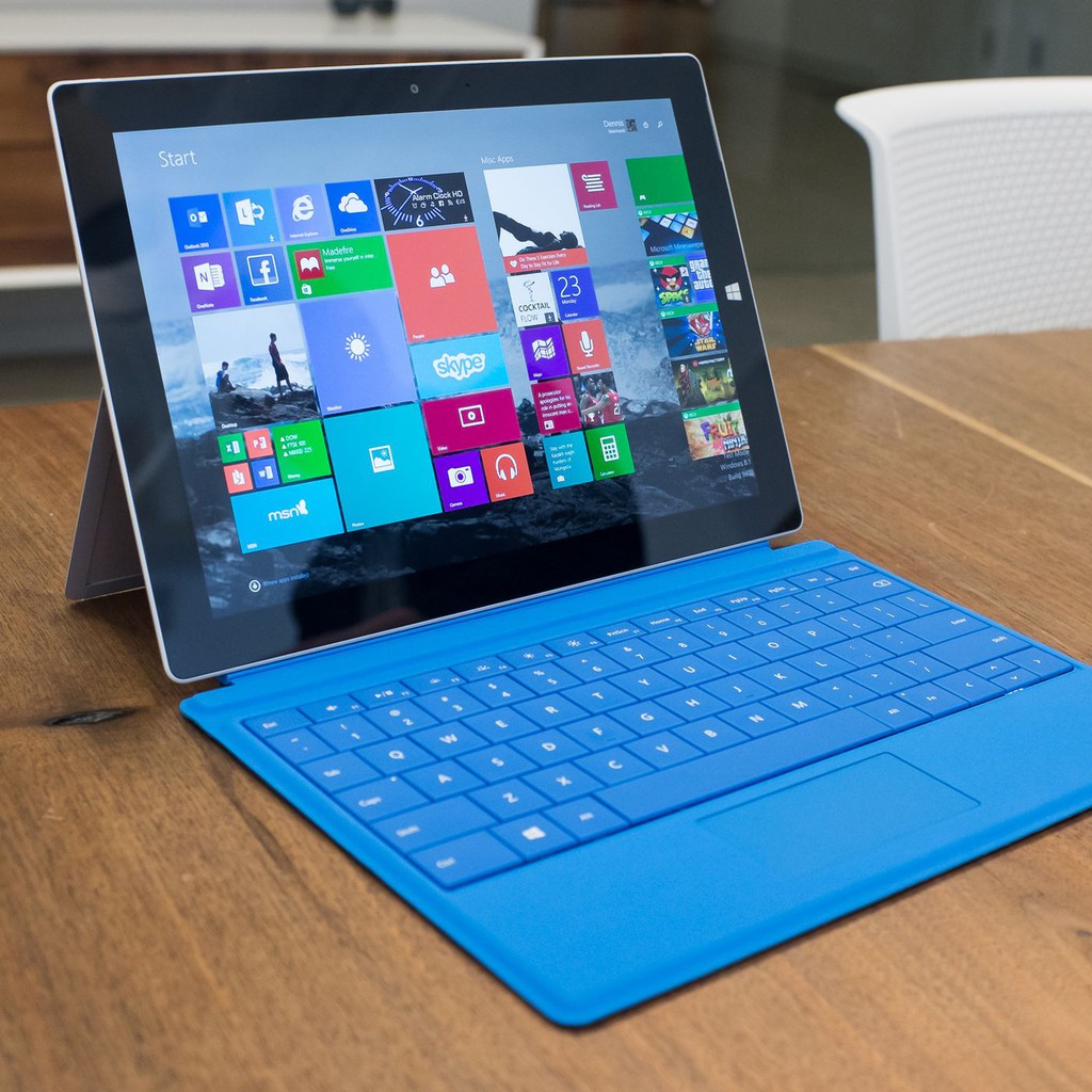 Máy tính bảng microsoft surface 3 nhập khẩu mỹ ram 4gb . 64+128gb || win 10 pro || kèm bàn phím & sạc microsoft chính hãng tại playmobile