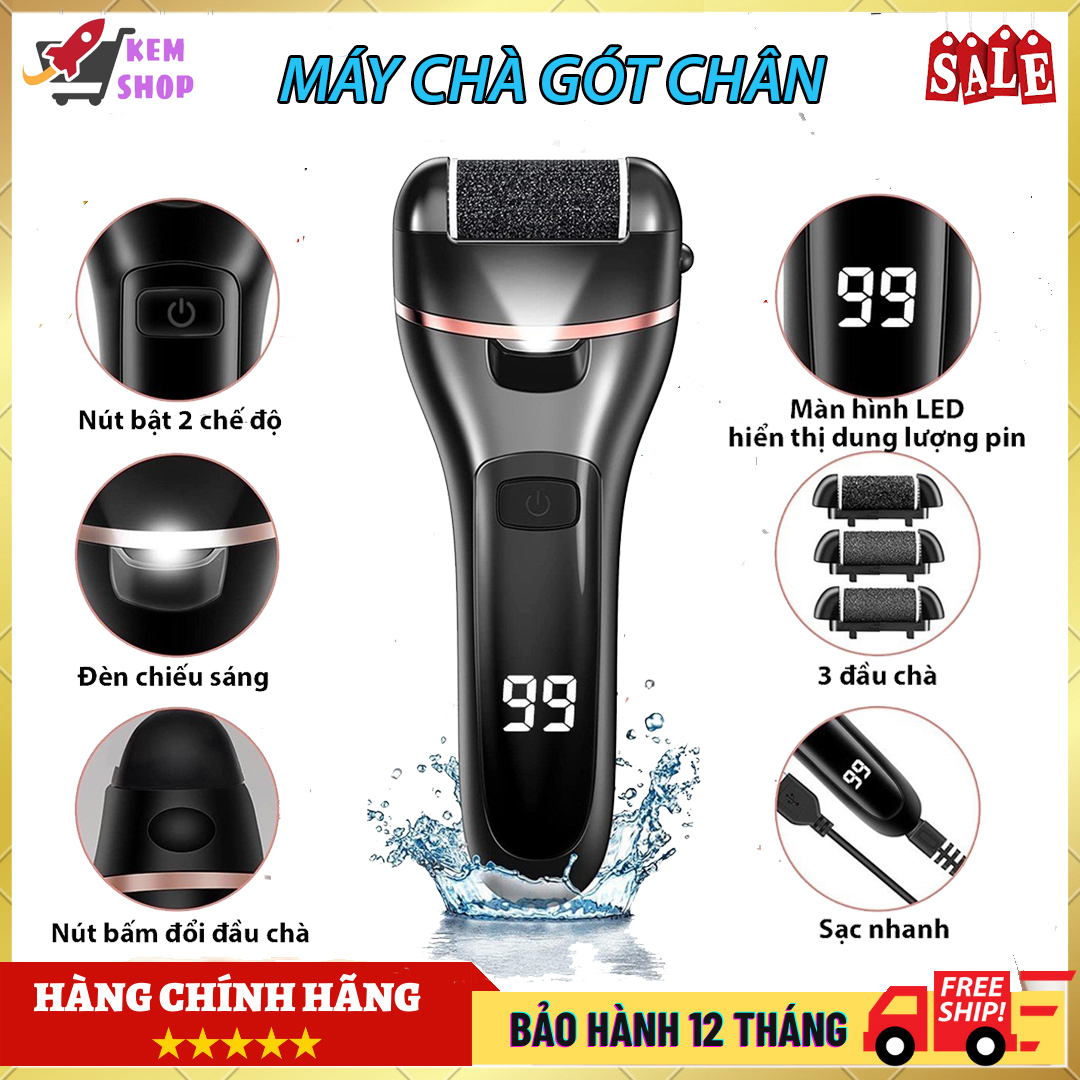 Máy chà gót chân cao cấp, Máy chà gót chân tẩy tế bào chết, Máy mài tế bào chết thông minh, Máy chà gót chân bằng điện, Máy mài gót chân cầm tay tẩy da chết, Dụng Cụ Chà Mài Gót Chân Tẩy Vết Chai Có Thể Sạc Lại Đa Chức Năng