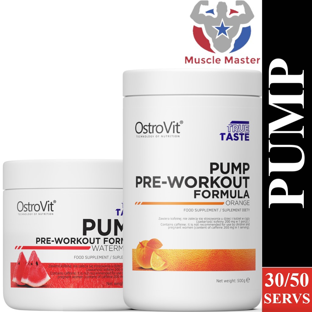 Thực Phẩm Bổ Sung Tăng Sức Mạnh Ostrovit Pump Pre Workout 30 - 50 Lần Dùng - CHANH - 30 SERVINGS