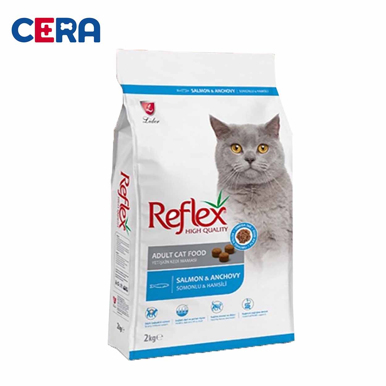 Thức ăn cho mèo lớn reflex adult 2 kg - cá hồi - cá cơm