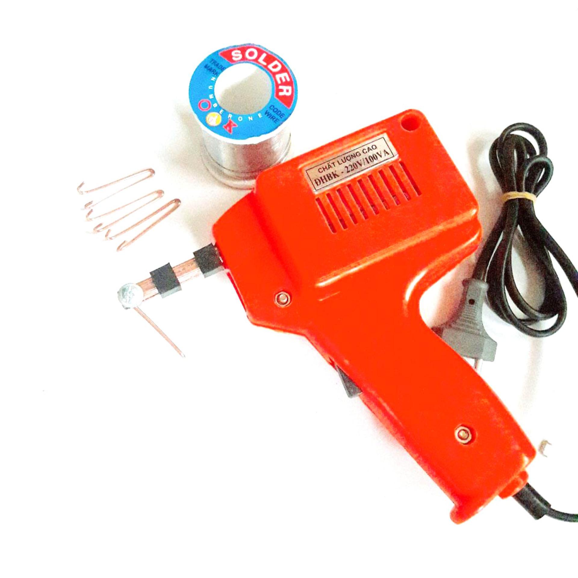 Máy Hàn Xung 220VAC + Cuộn Thiếc Lớn , Tặng 3 Mũi Hàn